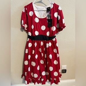 NWT Torrid Size 1 Disney Minnie Mouse Puff Sleeve Dress